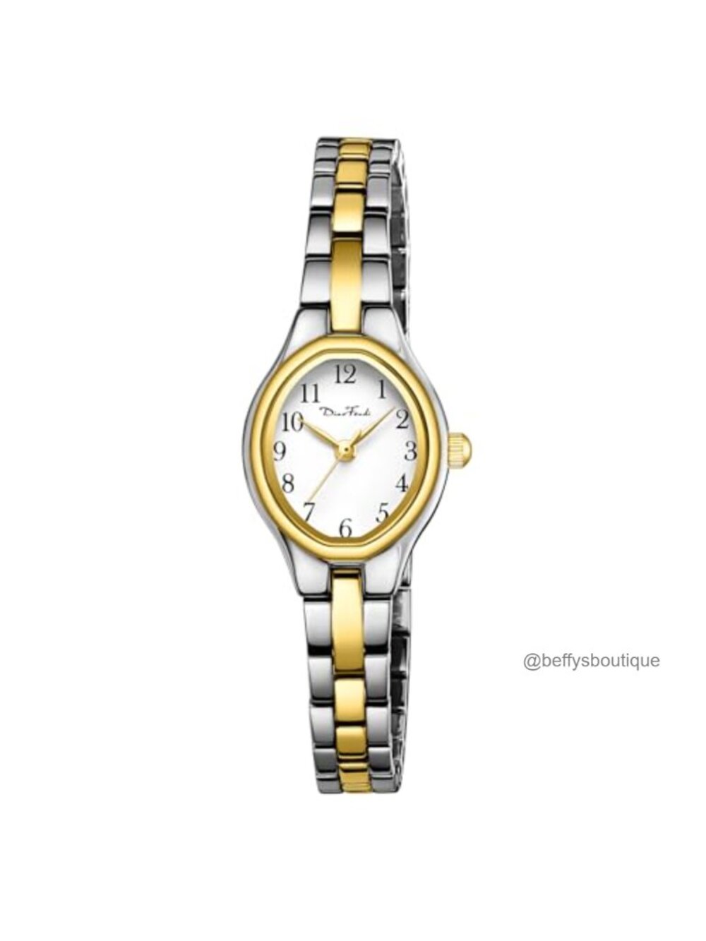 Diaofendi Small Gold Bracelet Watch Vintage Roman Dial EDC Daily Timepiece